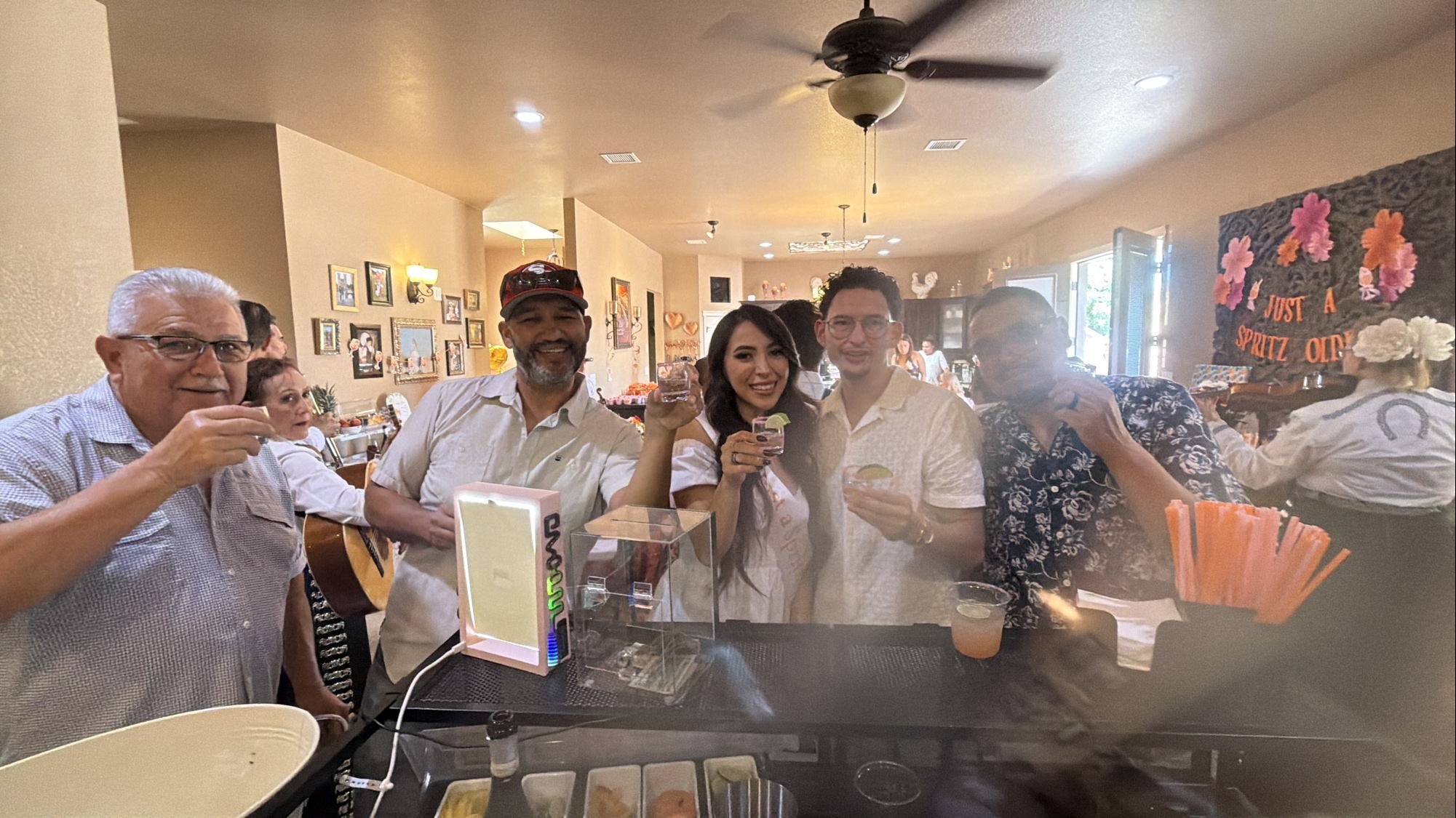 Guests enjoying drinks at a Bliss Mobile Bar event